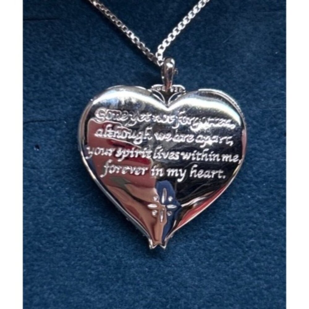 Bradford Exchange Forever In My Heart Pendant 925 Sterling Necklace memorial - Picture 3 of 6